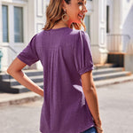 Nadorine Blouse Women's V-Neck Casual T-Shirt (DE Only)