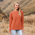 Nadorine Women's Long Sleeve Sweater Casual Ribbed Knit Pullover