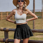 Nadorine Women's Shorts Summer Casual Ruffle Short Trousers