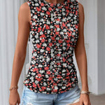 Nadorine Ruched Tank Tops Dressy Casual Shirts