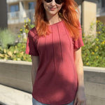 Nadorine T-Shirt Short Sleeve Tops Casual Crew Neck Blouse (DE Only)