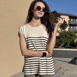 Nadorine Short Sleeve Sweater Knit Going Out Sweater Tops