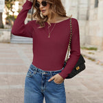 Nadorine Knitted Pullover Ribbed Long Sleeve Pullover (DE Only)