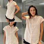 Nadorine Women's Blouse Casual Short Sleeve Shirt (DE Only)