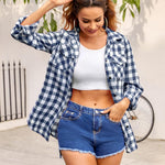 Nadorine Checked Shirt Women's Long Sleeve Costume Blouse (DE Only)