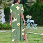 Nadorine Women Floral Summer Dress Casual Beach Dress