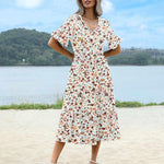 Nadorine Summer Dresses Midi Tiered Casual Dress