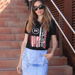 Nadorine Flag Shirts Short Sleeve Patriotic Shirt 4th of July Tee