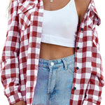 Nadorine Checked Shirt Women's Long Sleeve Costume Blouse (DE Only)