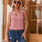 Nadorine Women Summer Tops Cute Tank Tops V Neck 2024 Trendy Fashion Sleeveless Shirts