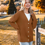 Nadorine Women's Open Front Oversized Soft Knit Sweater Cardigan