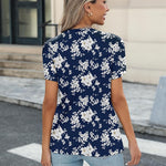 Zeagoo Womens T Shirts Short Sleeve Pleated Dressy Loose Tops