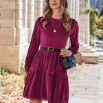 Nadorine Women's Long Sleeve Elegant Velvet Dress (DE Only)
