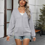 Nadorine Cardigan Long Sleeve Crochet Shrug Soft Knit Sweater
