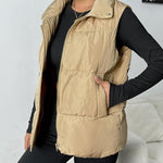 Nadorine Women Puffer Vest Winter Warm Zip Up Padded Outerwear