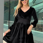 Nadorine Women's Elegant Velvet Dress Winter Dress (DE Only)