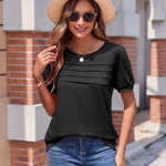 Zeagoo Womens Short Sleeve Tops Floral Boho Shirts