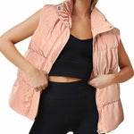 Nadorine Women Puffer Vest Winter Warm Zip Up Padded Outerwear