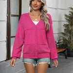 Nadorine Cardigan Long Sleeve Crochet Shrug Soft Knit Sweater