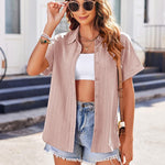 Nadorine Blouse Women's Short Sleeve Shirt Blouse (DE Only)