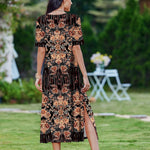 Nadorine Women Floral Summer Dress Casual Beach Dress