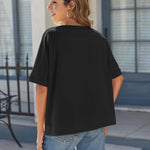 Nadorine Women Short Sleeve T Shirts Round Neck Oversized Tee