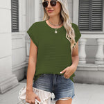 Nadorine Cap Sleeve Sweater Vest Knit Sweater