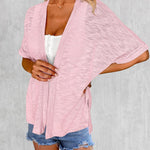 Nadorine 3/4 Sleeve Cardigans Open Front Beach Coverup