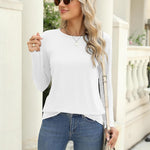 Nadorine 3 Pack Long Sleeve Shirts for Women Loose Fit Basic Tee Tops
