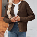 Nadorine Women's Knit Cardigan Long Sleeve Open Front Cropped Jackets