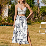 Nadorine Skirt Women's Elegant Printed Skirt Boho Beach Skirt (DE Only)