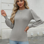Nadorine Women's Pullover Knitted Pullover Crew Neck Tops