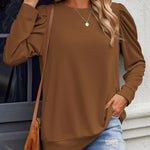 Nadorine Tunic Tops for Women Casual Crew Neck Pullover