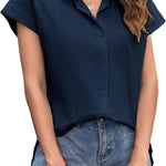 Nadorine Women's Blouse Casual Short Sleeve Shirt (DE Only)