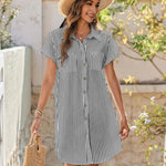 Zeagoo Womens Button Down Shirt Dress Cotton Linen Dress