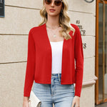 Nadorine Women's Long Sleeve Shrug Cropped Cardigan