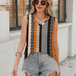 Nadorine Women Eyelet Tank Tops Sleeveless Shirts V Neck Cute Top