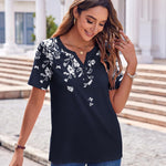 Zeagoo Womens Casual Short Sleeve V Neck Shirts