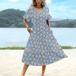 Nadorine Summer Dresses Midi Tiered Casual Dress