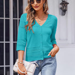 Nadorine 3/4 Sleeve Cropped Cardigan Crochet Shrug