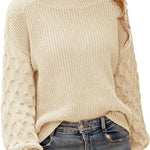 Nadorine Women's Elegant Knitted Jumper Crew Neck Sweater (DE Only)