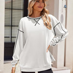 Nadorine Women's Oversized Sweatshirts Hoodies Side Zipper Pullover