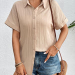 Nadorine Blouse Women's Short Sleeve Shirt Blouse (DE Only)
