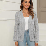 Nadorine Women's Lightweight Crochet Cropped Cardigan