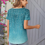Nadorine Women Tunic Tops Dressy Casual Short Sleeve Floral Shirts