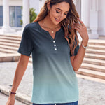 Nadorine Casual Short Sleeve V Neck Shirts Business Dressy Tunic Blouses