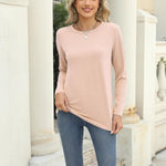 Nadorine 3 Pack Long Sleeve Shirts for Women Loose Fit Basic Tee Tops