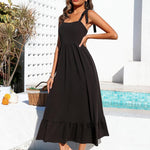 Nadorine Maxi Dress with Pockets Spaghetti Strap Sundress
