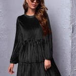 Nadorine Women's Long Sleeve Elegant Velvet Dress (DE Only)