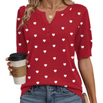Nadorine Casual V Neck Short Sleeve Knit Sweater (US Only)